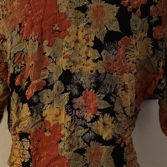 Vintage 1980s Cropped Floral Blouse - Picture 12 of 13